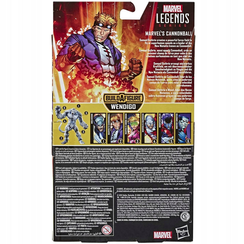 MARVEL LEGENDS RUCHOMA  MARVEL'S CANNONB - widok 6 opakowania szczegoly zabawka kolekcja