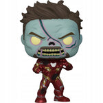 Funko POP Marvel What If Zombie Iron Man 944 - tył opakowania - Tony Stark zombie alternatywny