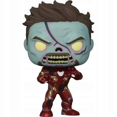 Funko POP Marvel What If Zombie Iron Man 944 - tył opakowania - Tony Stark zombie alternatywny