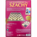 KLASYCZNE GRY SZACHY CHESS DREWNIANE AMB - widok 2 opakowania szczegoly zabawka kolekcja
