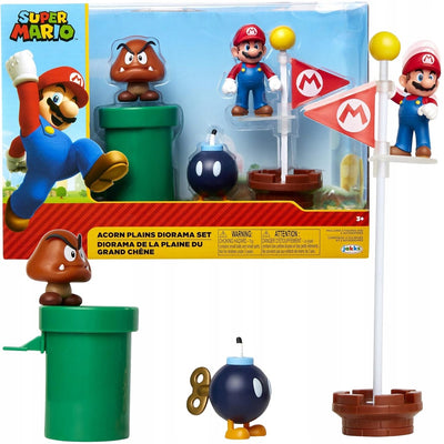 Zabawka SUPER MARIO JAKKS PACIFIC ACORN PLAINS DIORAMA SET - kolekcjonerska premium zabawki Aseo dla dzieci