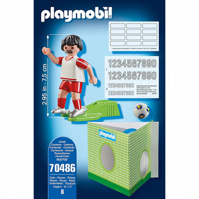 PLAYMOBIL PIŁKARZ REPREZENTACJI POLSKI 7 - widok 2 opakowania szczegoly zabawka kolekcja