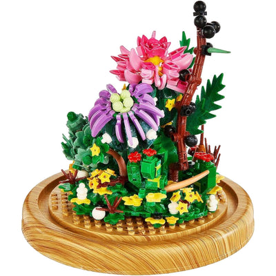 KLOCKI ELEFUN FLOWERS KWIATOWY BUKIET 3D - widok 2 opakowania szczegoly zabawka kolekcja