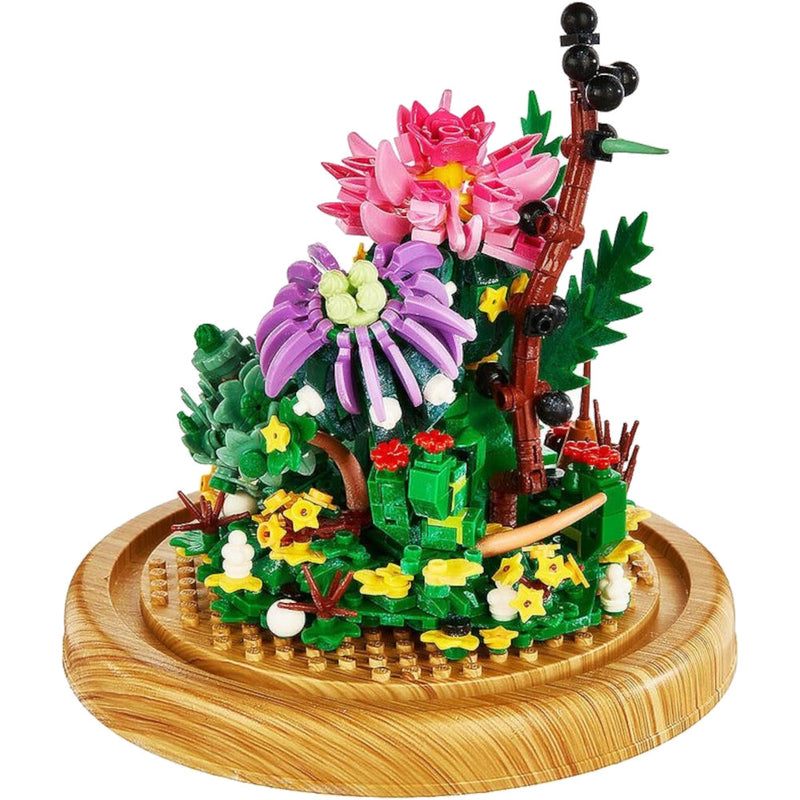 KLOCKI ELEFUN FLOWERS KWIATOWY BUKIET 3D - widok 2 opakowania szczegoly zabawka kolekcja