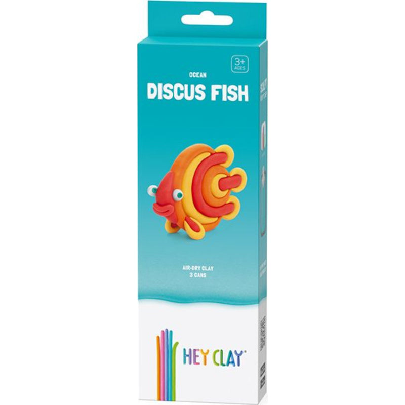 Zabawka HEY CLAY OCEAN DISCUS FISH 3 TUBKI - kolekcjonerska premium zabawki Aseo dla dzieci