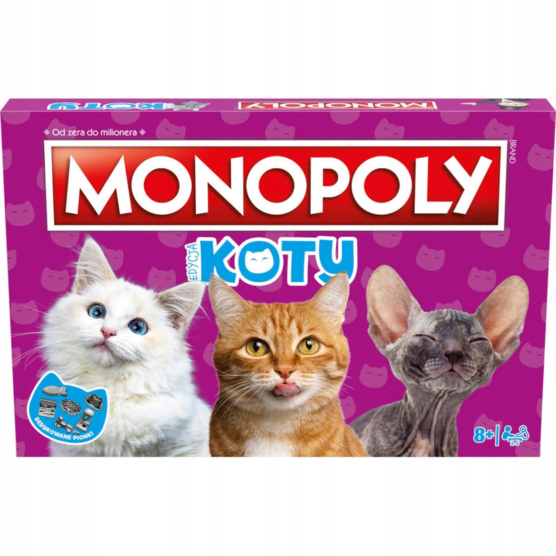 Zabawka MONOPOLY EDYCJA KOTY GRA HASBRO C78450340 - kolekcjonerska premium zabawki Aseo dla dzieci