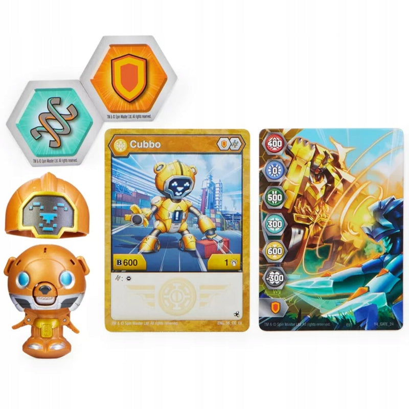 BAKUGAN ZŁOTY AURELUS ROBO CUBBO SPIN MA - widok 3 opakowania szczegoly zabawka kolekcja