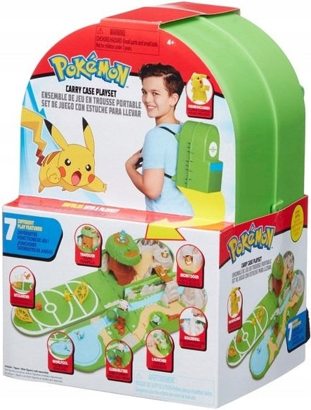 Zabawka POKEMON PLECAK PLANSZA DO ZABAWY +  PIKACHU - kolekcjonerska premium zabawki Aseo dla dzieci