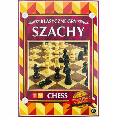 Zabawka KLASYCZNE GRY SZACHY CHESS DREWNIANE AMBASSADOR WY - kolekcjonerska premium zabawki Aseo dla dzieci