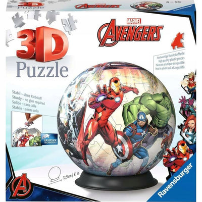 Zabawka KULA AVENGERS ZE WZOREM PUZZLE 3D RAVENSBURGER 72  - kolekcjonerska premium zabawki Aseo dla dzieci