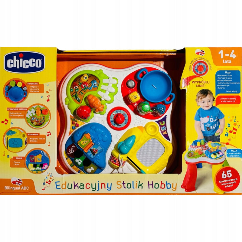 Zabawka CHICCO EDUKACYJNY STOLIK HOBBY INTERAKTYWNA  DWUJĘ - kolekcjonerska premium zabawki Aseo dla dzieci