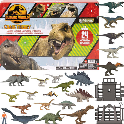 Jurassic World Chaos Theory Minis Zestaw Niespodzianek Kalendarz Adwentowy