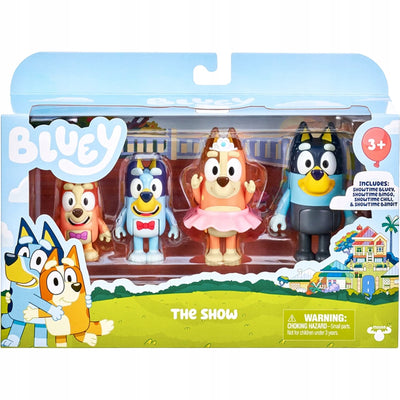 Zabawka BLUEY BINGO CHILLI BANDIT THE SHOW PRZEDSTAWIENIE  - kolekcjonerska premium zabawki Aseo dla dzieci