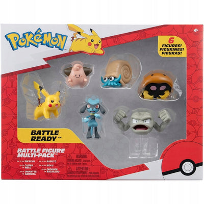 Zabawka POKEMON BATTLE FIGURE 6-PAK PIKACHU KABUTO CLEFFA  - kolekcjonerska premium zabawki Aseo dla dzieci