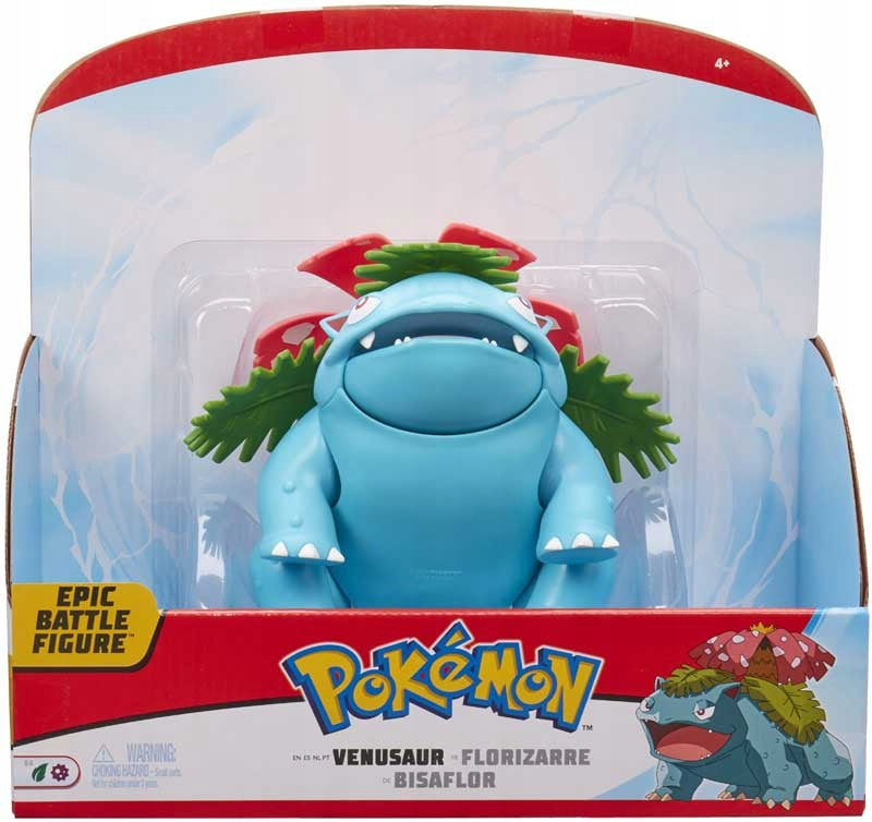 POKEMON EPIC BATTLE DUŻA  VENUSAUR JAZWA - widok 4 opakowania szczegoly zabawka kolekcja