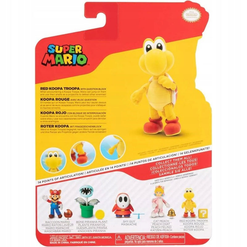 SUPER MARIO ORYGINALNA RUCHOMA  RED KOOP - widok 5 opakowania szczegoly zabawka kolekcja