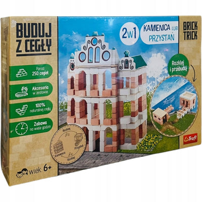 Zabawka BRICK TRICK 2W1 KAMIENICA LUB PRZYSTAŃ BUDUJ Z CEG - kolekcjonerska premium zabawki Aseo dla dzieci
