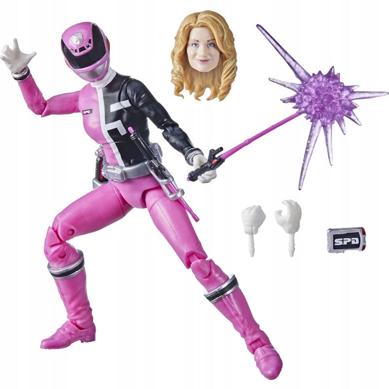 POWER RANGERS LIGHTNING SPD RÓŻOWY PINK  - widok 3 opakowania szczegoly zabawka kolekcja