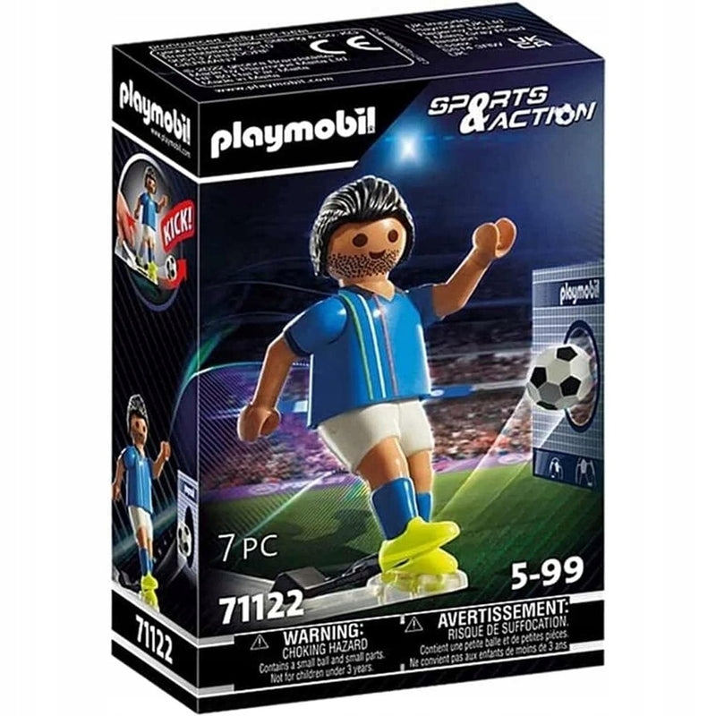 Zabawka PLAYMOBIL PIŁKARZ REPREZENTACJI WŁOCH 71122 - kolekcjonerska premium zabawki Aseo dla dzieci