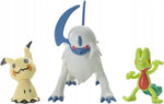 POKEMON FIGURKI 3-PAK TREECKO + MIMIKYU  - widok 2 opakowania szczegoly zabawka kolekcja