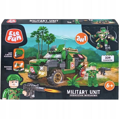 Zabawka KLOCKI ELEFUN MILITARY UNIT JEDNOSTKA WOJSKOWA C06 - kolekcjonerska premium zabawki Aseo dla dzieci