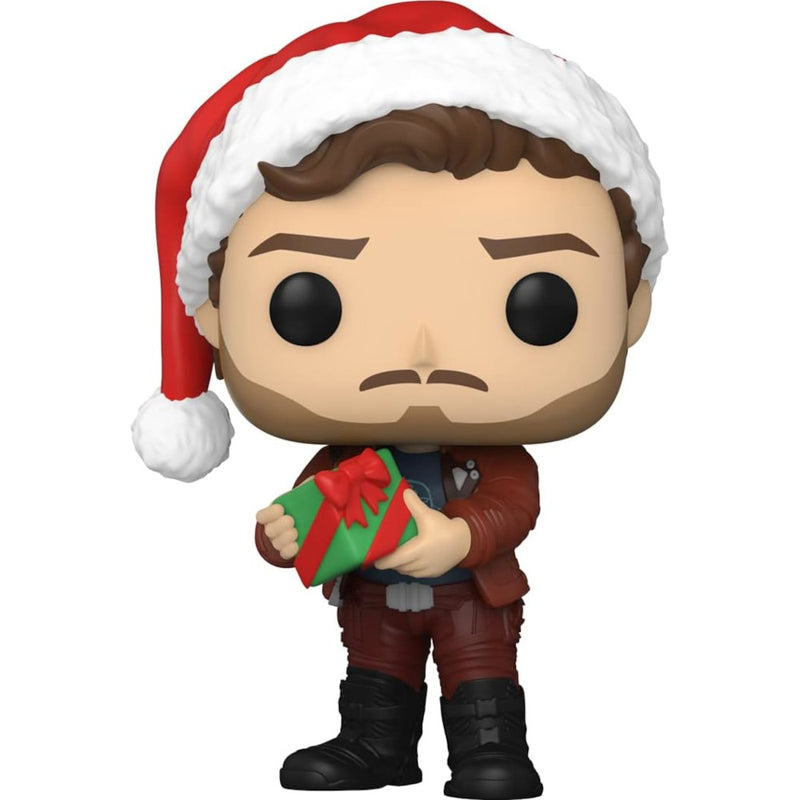 Funko POP Marvel Star-Lord 1104 - widok z tyłu opakowania - edycja świąteczna Guardians