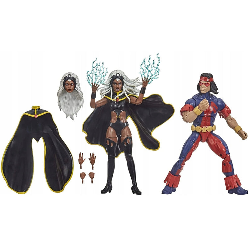 MARVEL LEGENDS 2-PAK STORM + MARVEL'S TH - widok 2 opakowania szczegoly zabawka kolekcja