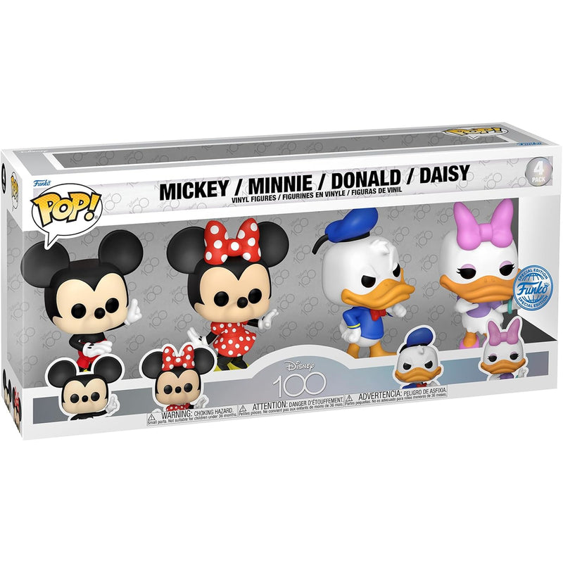 Funko POP DISNEY 100 YEARS 4-PACK MICKEY MINN - widok 4 opakowania tyl back box kolekcjonerska