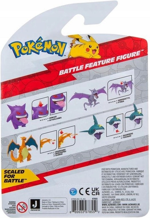 POKEMON ORYGINALNA  JAZWARES AERODACTYL - widok 6 opakowania szczegoly zabawka kolekcja