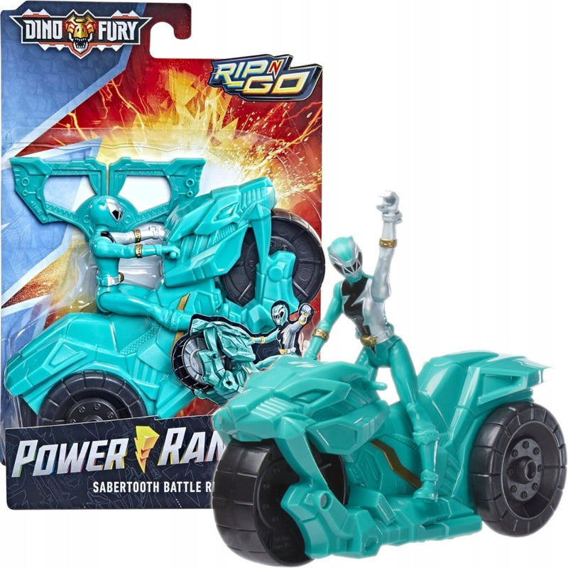 Zabawka POWER RANGERS DINO FURY RIP N GO SABERTOOTH BATTLE - kolekcjonerska premium zabawki Aseo dla dzieci