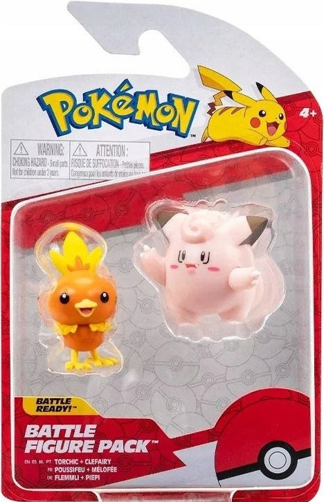 Zabawka POKEMON ORYGINALNY ZESTAW FIGURKI TORCHIC CLEFAIRY - kolekcjonerska premium zabawki Aseo dla dzieci