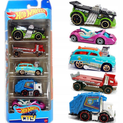Zabawka HOT WHEELS CITY 5-PAK AUTEK ZESTAW MATTEL HFV89 - kolekcjonerska premium zabawki Aseo dla dzieci