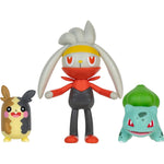 POKEMON BATTLE FIGURE SET 3-PAK ZESTAW M - widok 3 opakowania Jazwares szczegoly kolekcja