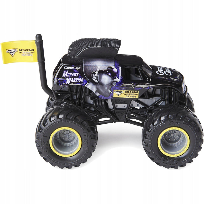 MONSTER JAM TRUCK AUTO TERENOWE BREAKING - widok 3 opakowania szczegoly zabawka kolekcja