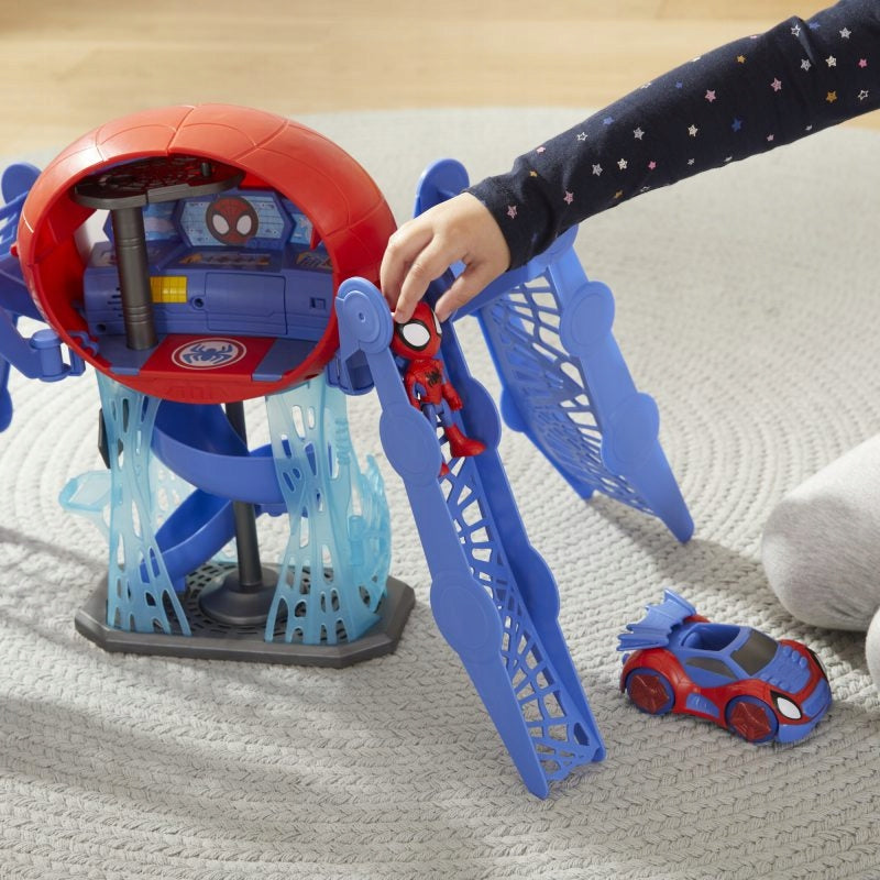SPIDEY I SUPER KUMPLE BAZA Z FIGURKĄ WEB - widok 5 opakowania szczegoly zabawka kolekcja