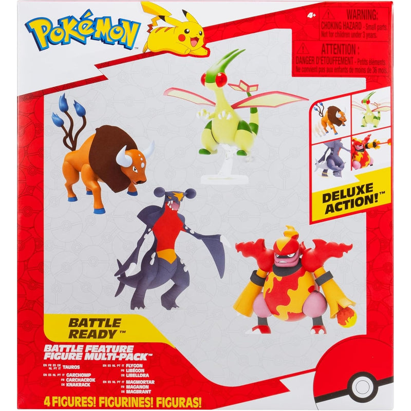 Zabawka POKEMON BATTLE FEATURE FIGURE MULTI-PACK TAUROS FL - kolekcjonerska Jazwares premium dla dzieci fanow