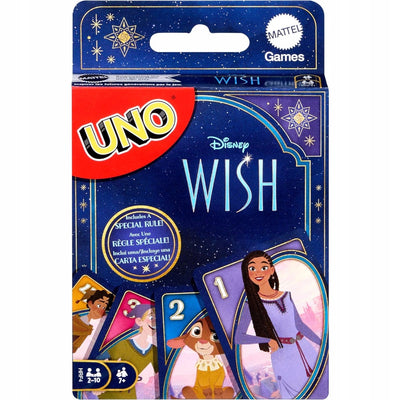 Zabawka GRA KARCIANA UNO DISNEY WISH MATTEL GAMES GRA LOGI - kolekcjonerska premium zabawki Aseo dla dzieci