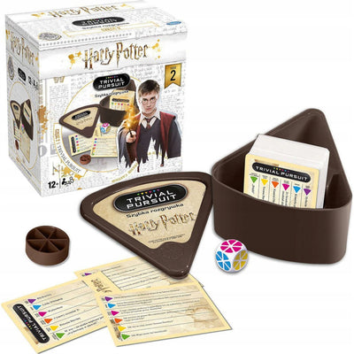 TRIVIAL PURSUIT HARRY POTTER CZĘŚĆ 2 GRA - widok 2 opakowania szczegoly zabawka kolekcja
