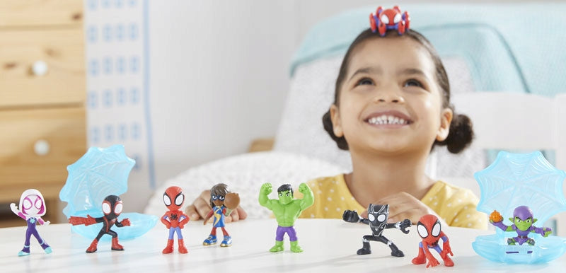 MARVEL SPIDEY I SUPER KUMPLE  NIESPODZIA - widok 3 opakowania szczegoly zabawka kolekcja
