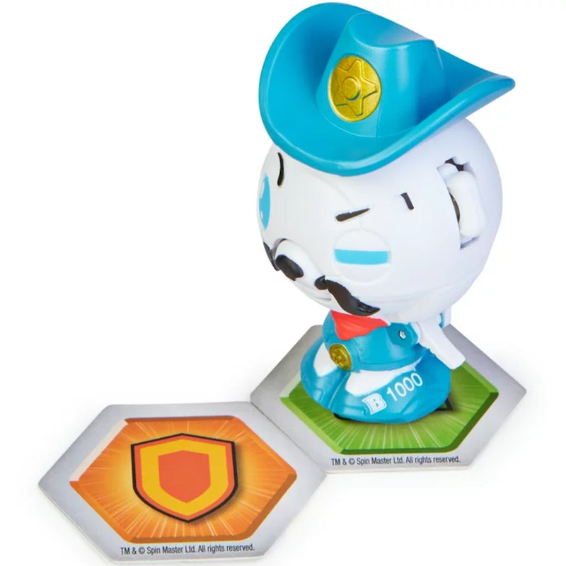 BAKUGAN BIAŁY HAOS SHERIFF CUBBO SPIN MA - widok 4 opakowania szczegoly zabawka kolekcja