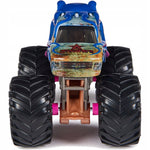 MONSTER JAM TRUCK AUTO TERENOWE SPIN MAS - widok 4 opakowania szczegoly zabawka kolekcja