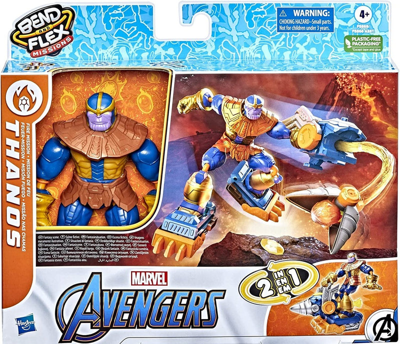 Zabawka MARVEL AVENGERS BEND AND FLEX FIRE MISSION THANOS - kolekcjonerska premium zabawki Aseo dla dzieci