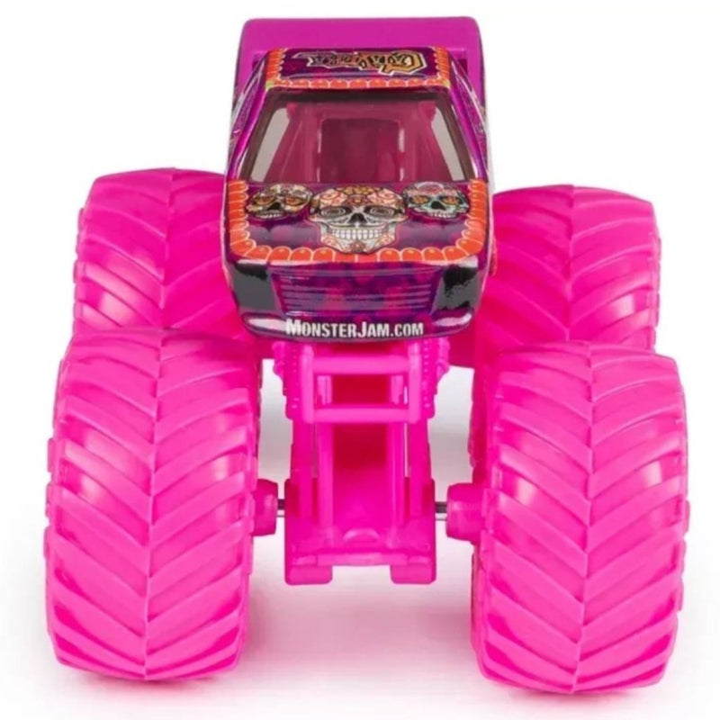 MONSTER JAM TRUCK AUTO TERENOWE SPIN MAS - widok 4 opakowania szczegoly zabawka kolekcja