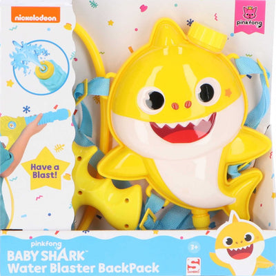 Zabawka PISTOLET NA WODĘ Z PLECAKIEM BABY SHARK MIOTACZ WO - kolekcjonerska premium zabawki Aseo dla dzieci