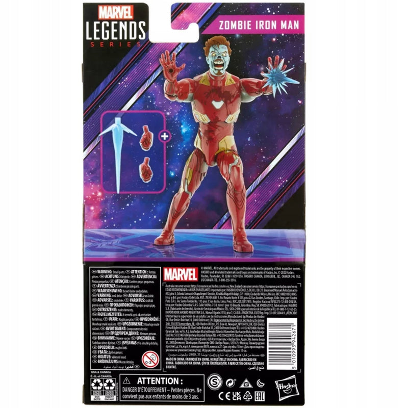 MARVEL LEGENDS WHAT IF  ZOMBIE IRON MAN - widok 6 opakowania szczegoly zabawka kolekcja