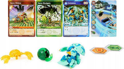 BAKUGAN EVOLUTIONS PLATINUM METAL COLOSS - widok 2 opakowania szczegoly zabawka kolekcja