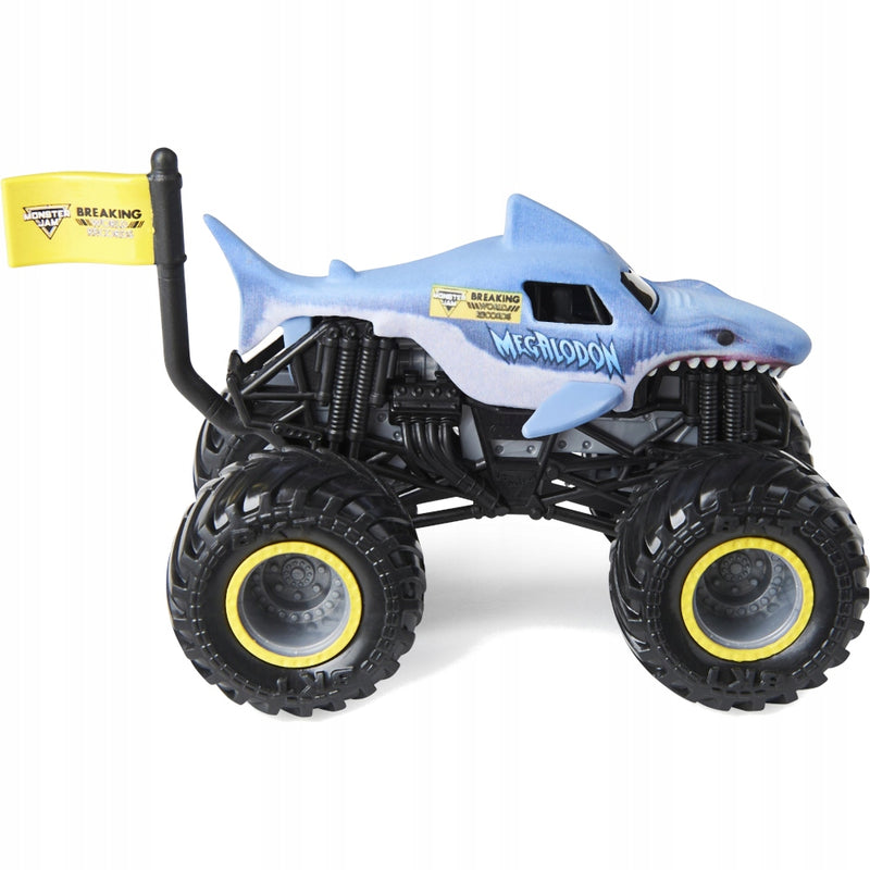 MONSTER JAM TRUCK AUTO TERENOWE 1-PAK BR - widok 3 opakowania szczegoly zabawka kolekcja