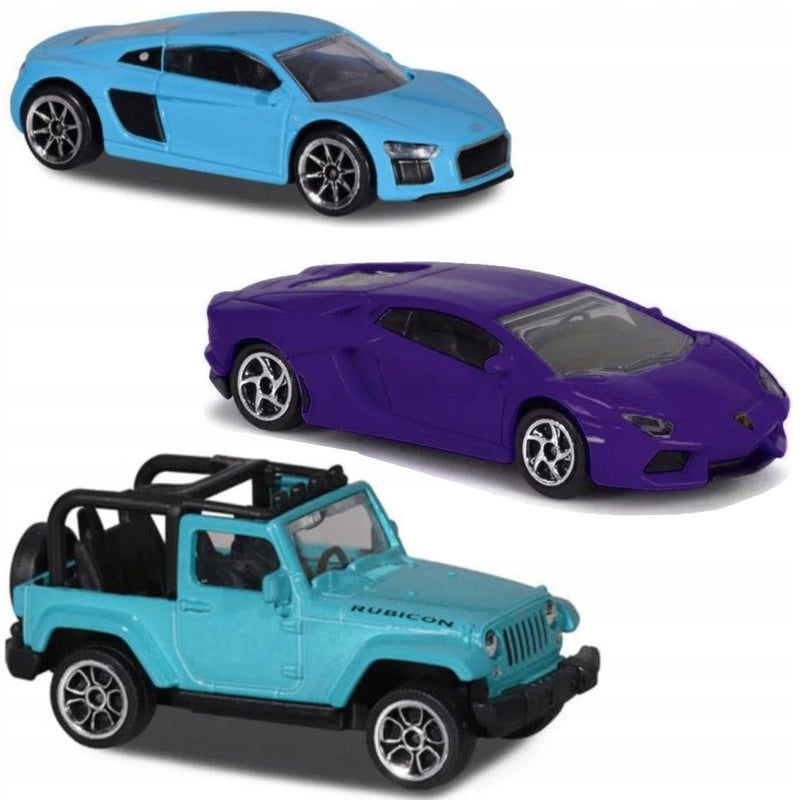 MAJORETTE ZESTAW 3-PAK AUDI LAMBORGHINI  - widok 3 opakowania szczegoly zabawka kolekcja