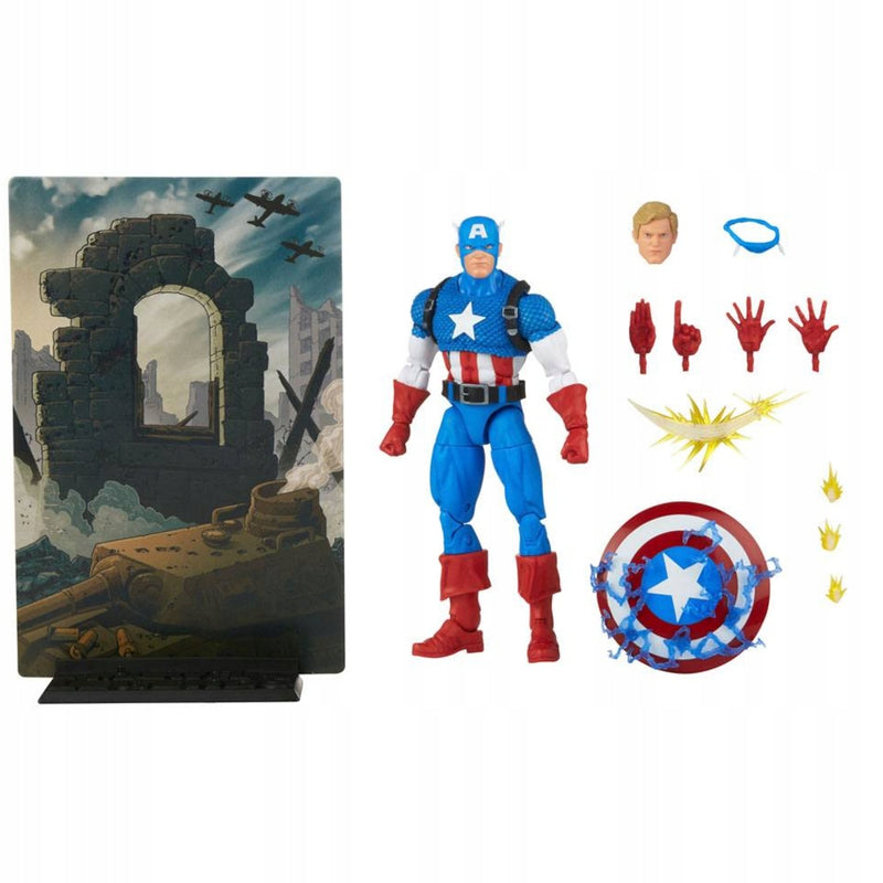 MARVEL LEGENDS RUCHOMA  KAPITAN AMERYKA - widok 8 opakowania szczegoly zabawka kolekcja