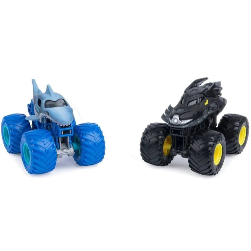 MONSTER JAM TRUCK AUTA TERENOWE 2-PAK SE - widok 3 opakowania szczegoly zabawka kolekcja